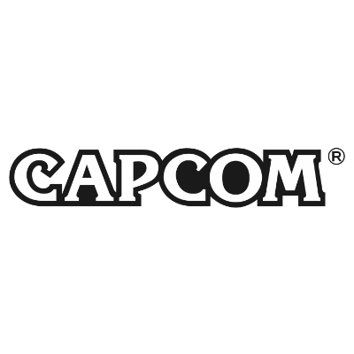 Logo Capcom em branco com fundo transparente