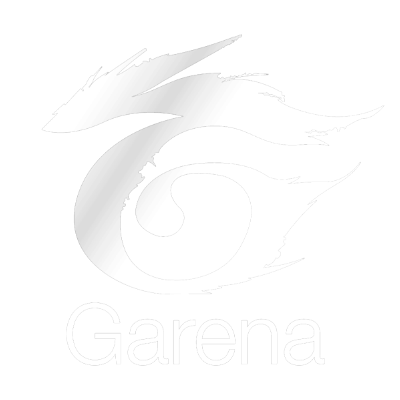 Logo Garena em branco com fundo transparente