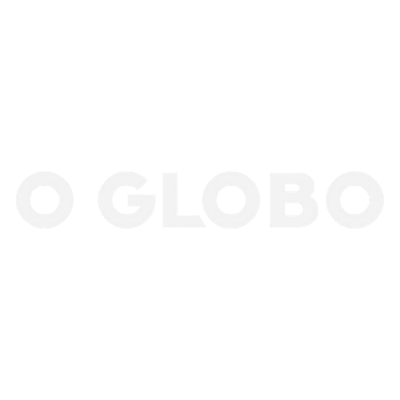 Logo Jornal O Globo em branco com fundo transparente