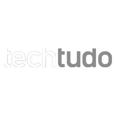 Logo TechTudo em branco com fundo transparente
